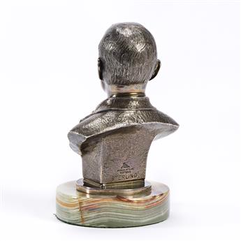 (NEW YORK CITY.) Silver bust of Senator "Big Tim" Sullivan.